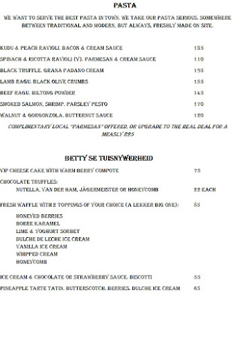 Opinii despre Betty the Butcher în Pretoria - Hospitality and gastronomy