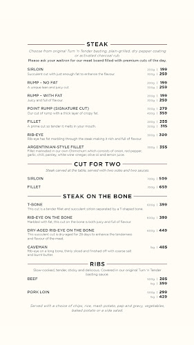 Turn ŉ Tender Steakhouse - Hospitality and gastronomy