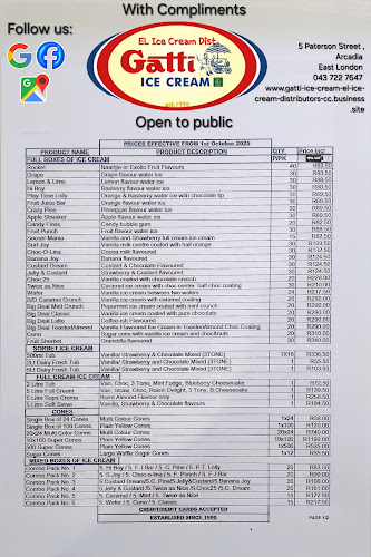 Opinii despre Gatti Ice Cream-EL Ice Cream Distributors CC în East London - Hospitality and gastronomy