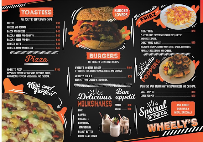 Opinii despre Wheely's Restaurant & Bar & Carwash în Klerksdorp - Hospitality and gastronomy
