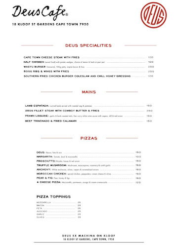 Deus Ex Machina - Kloof Street - Hospitality and gastronomy