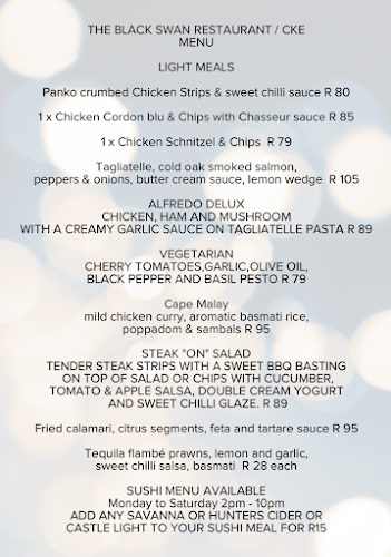 The Black Swan Restaurant & Cape Karoo Eatery - Oudtshoorn