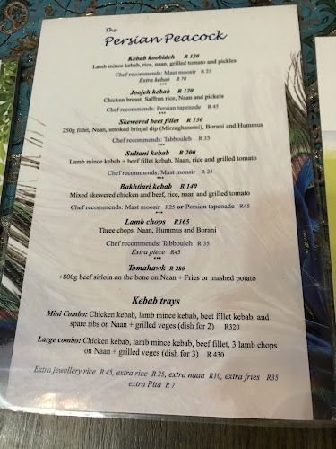 Opinii despre Persian Peacock în Cape Town - Hospitality and gastronomy