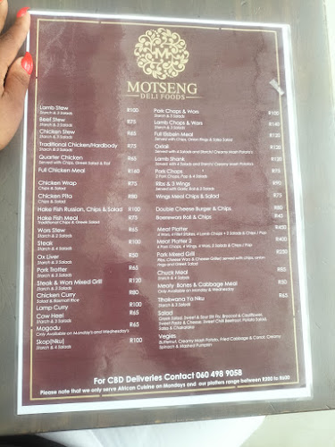 Motseng restaurants - Hospitality and gastronomy