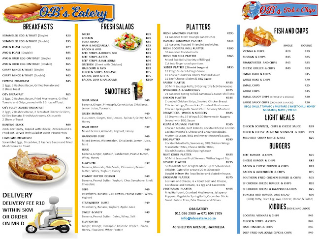 OBs Eatery Edenvale (Harmelia) - Hospitality and gastronomy