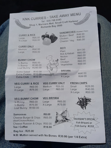 Opinii despre K N K CURRIES în Richards Bay - Hospitality and gastronomy