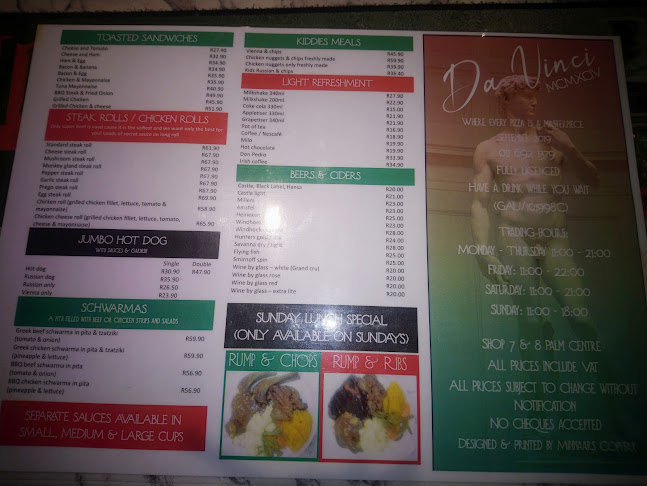 Da Vinci Italian Eatery Randfontein - Hospitality and gastronomy