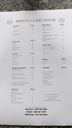 Opinii despre Riko Dz curry house în Richards Bay - Hospitality and gastronomy