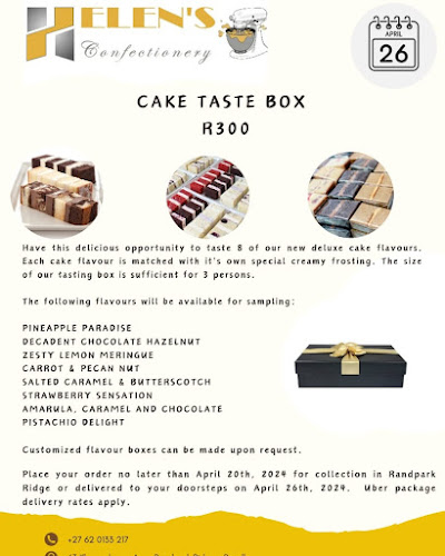 Opinii despre Helen's Confectionery & Culinary în Johannesburg - Hospitality and gastronomy