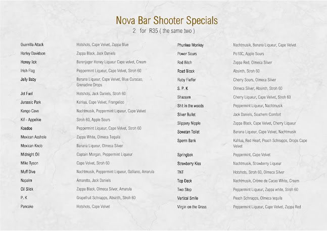 Opinii despre Nova Bar, Randburg în Randburg - Hospitality and gastronomy