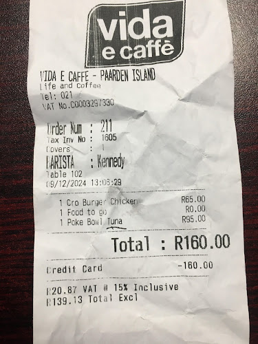 vida e caffè Paarden Eiland - Cape Town