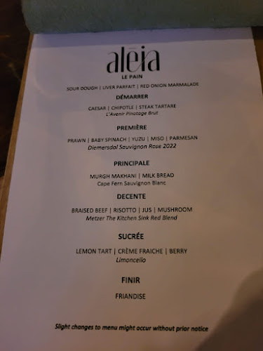 Opinii despre Alēia în Pretoria - Hospitality and gastronomy