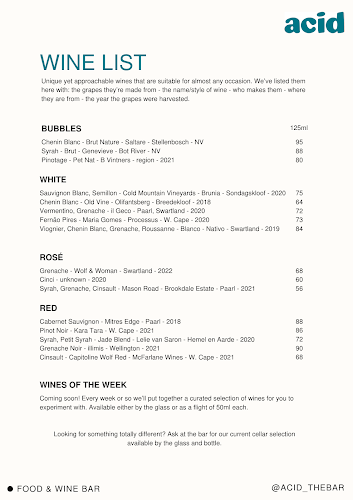 Acid Food & Wine Bar