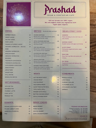 Prashad Café (Kloof Street) - Cape Town