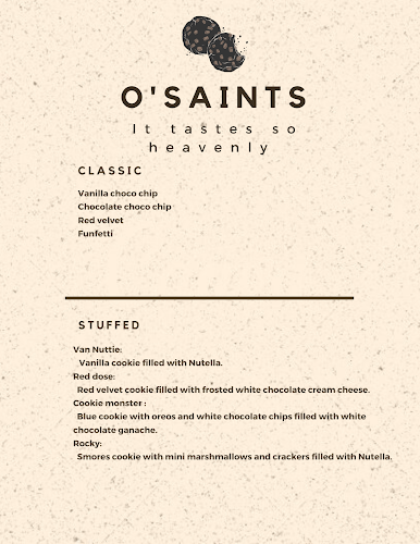 Opinii despre O'saints Cookies în Gqeberha - Hospitality and gastronomy