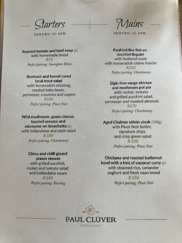 Bloem Restaurant at Paul Cluver - Hospitality and gastronomy