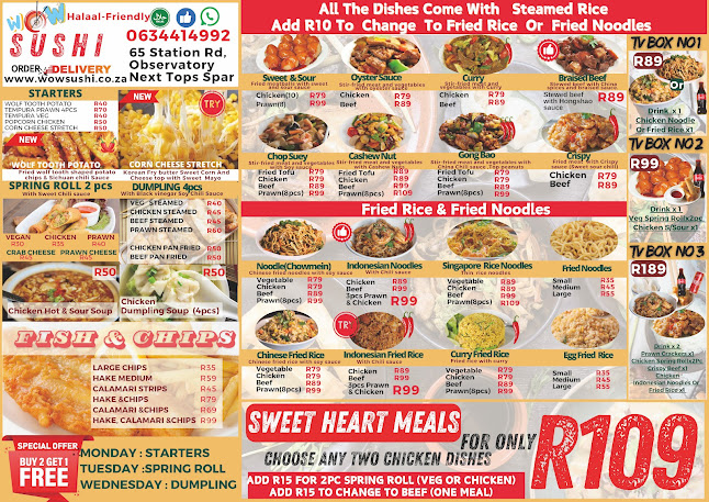 Opinii despre Wow Sushi & Asian Food Observatory în Cape Town - Hospitality and gastronomy