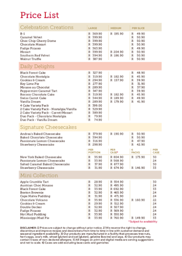 Château Gâteaux Thrupps Centre - Sandton