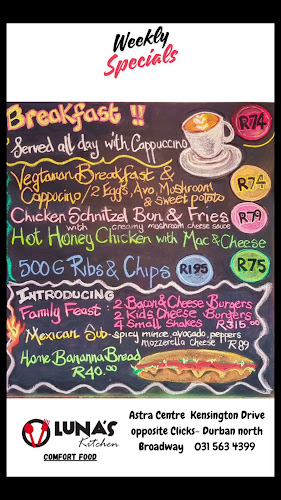 Opinii despre Luna's Kitchen - Restaurant & Gourmet Takeaway în Durban - Hospitality and gastronomy