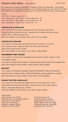 Opinii despre Buns Bakery Collections în Cape Town - Hospitality and gastronomy