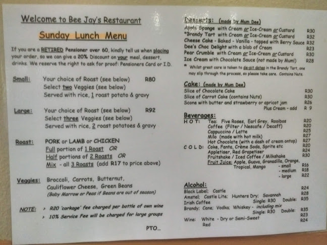 Bee Jay's Restaurant - Hospitality and gastronomy
