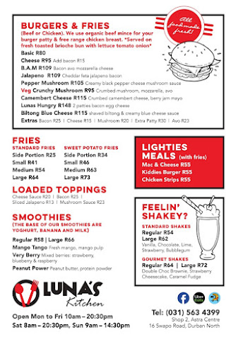 Luna's Kitchen - Restaurant & Gourmet Takeaway - Durban