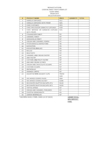 Opinii despre Nishaad's Kitchen în Upington - Hospitality and gastronomy