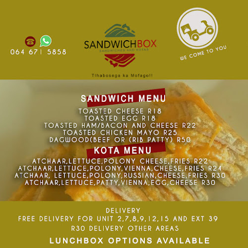 Opinii despre Sandwich Box în Mahikeng - Hospitality and gastronomy