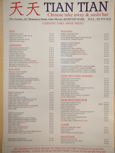 Tian Tian Chinese Restaurant and Sushi Bar - Kempton Park
