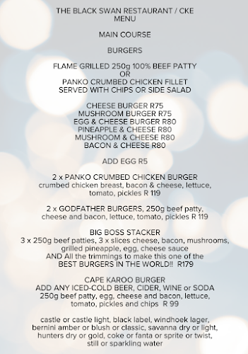The Black Swan Restaurant & Cape Karoo Eatery - Hospitality and gastronomy