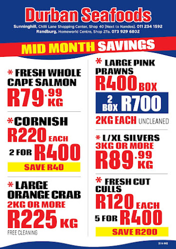 Comentarii opinii despre Durban Seafoods