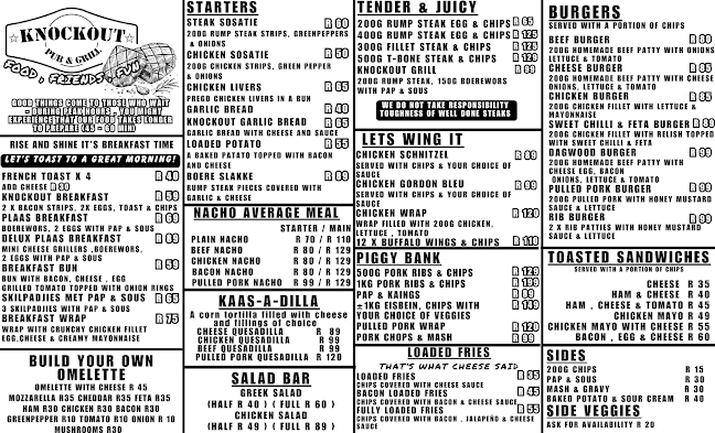 Knock Out Pub & Grill - Vanderbijlpark