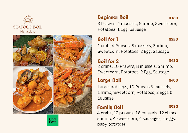 Seafood boil Klerksdorp in Potch