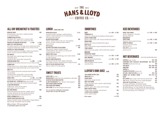 The Hans & Lloyd Coffee Co | Newlands