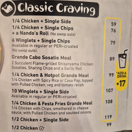 Comentarii opinii despre Nando's Krugersdorp Drive Thru