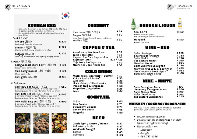 Opinii despre SURASANG KOREAN BBQ PARKHURST în Randburg - Hospitality and gastronomy