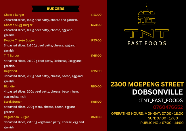 TnT Fast Foods - Hospitality and gastronomy