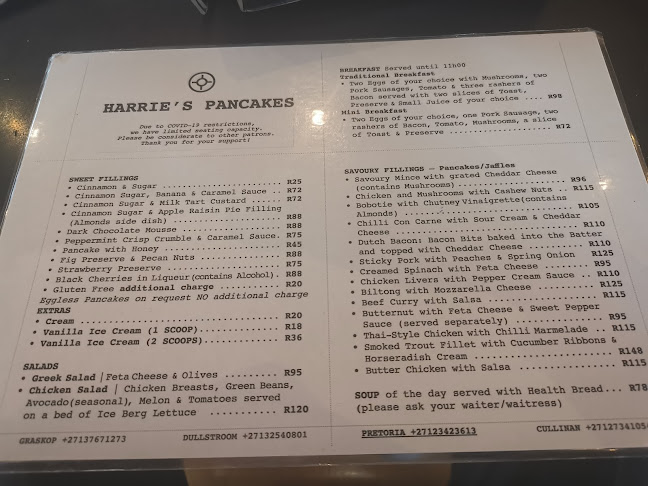 Opinii despre Harrie's Pancakes în Pretoria - Hospitality and gastronomy